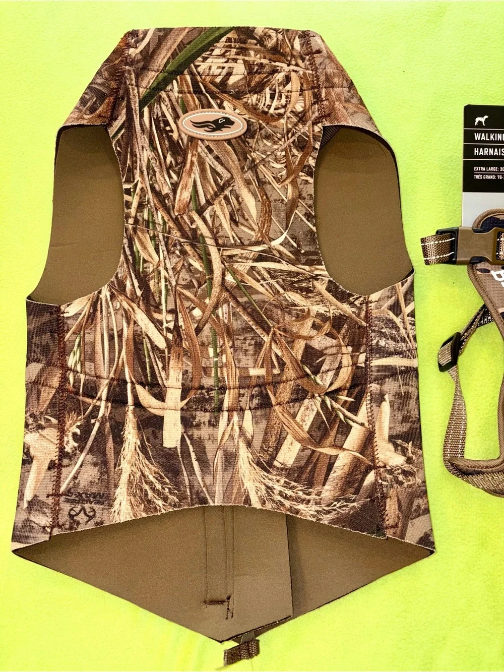 2 - Browning camouflage XL walking harness & ASD camouflage neoprene Dog Jacket